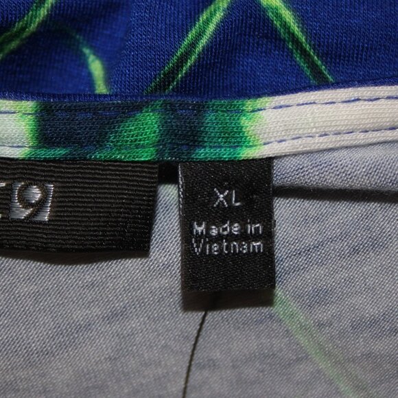 Apt 9 Dress $50 Sz XL Blue Multi Color Floral Knit Maxi Rayon Spandex Dress - Picture 11 of 16